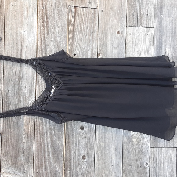 Oscar de la Renta pink label black slip nightgown size extra large - Picture 1 of 9